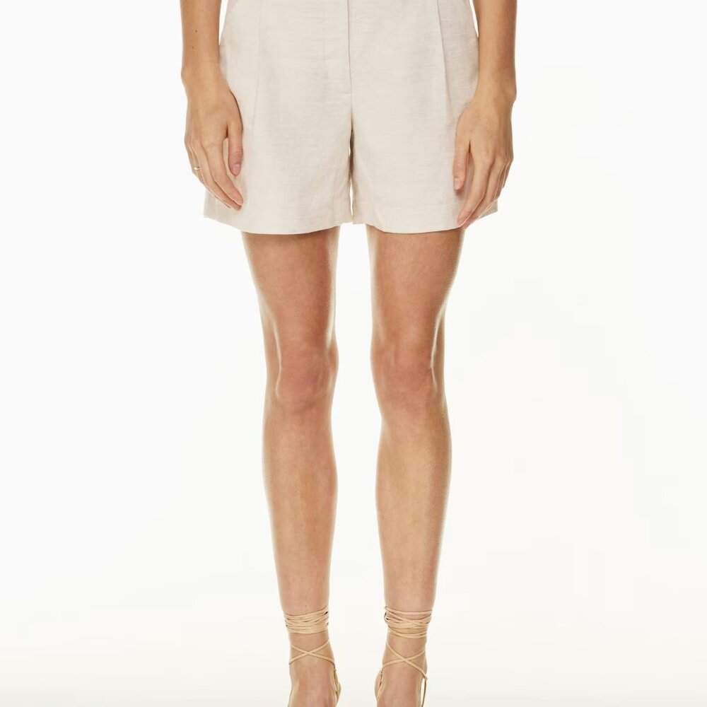 Wilfred Fable Linen TENCEL Shorts Black Pleated Elastic Waist Size 8 - Picture 13 of 13